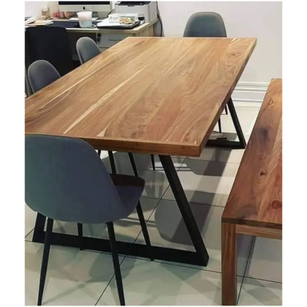 10 Seater Kiaat Dining Table Flat legs