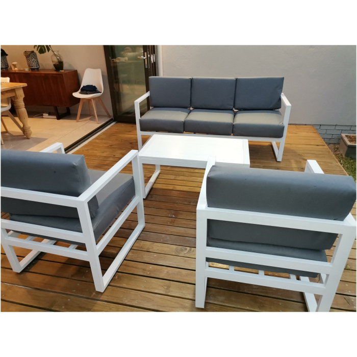 3-Piece Steel Frame Lounge Corner Patio Set